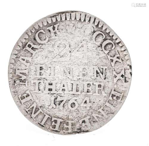 Coin, 24 one thaler, Saxony, 1764, 1.70g