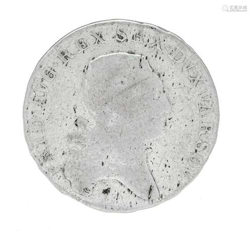 Coin, 1/3 thaler, Saxony, 1814, 8.30g