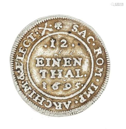 Coin, 12 one thaler, Saxony, 1695, 3.52g