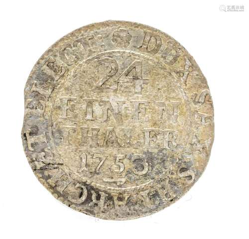 Coin, 24 one thaler, Saxony, 1753, 1.87g