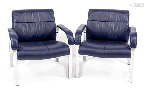 Pair of designer armchairs, 20