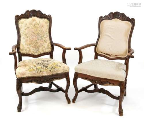 Pair of baroque style armchair