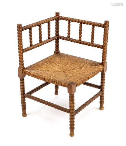 Corner chair around 1900, waln