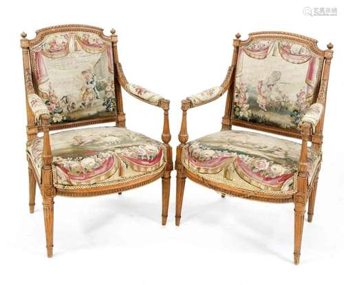 Pair of salon chairs, France 1