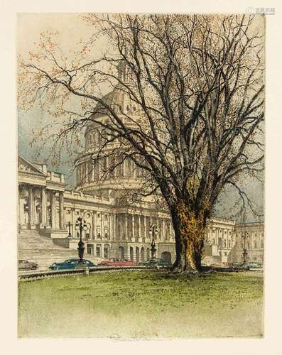 Two views of the Capitol in Wa