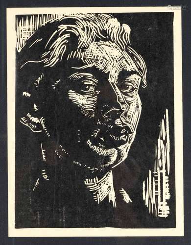 Two expressionist woodcuts by