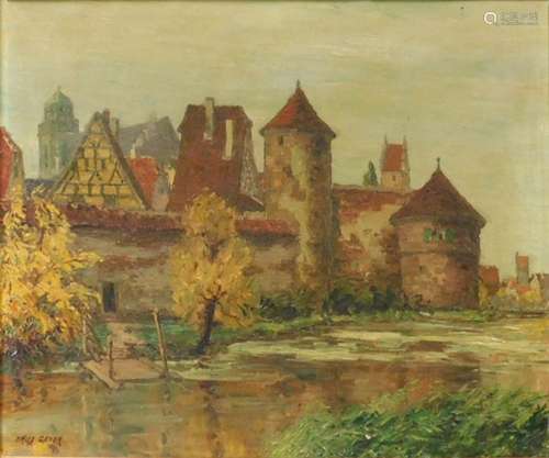 Fritz GEYER (1875 - 1947). Stadt am Fluss.