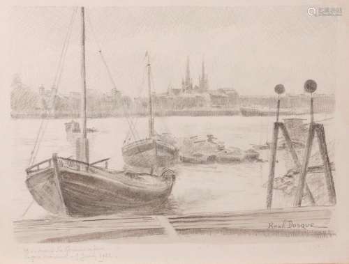Raoul DOSQUE (1860-1937)
La Garonne en face, la gare maritim...