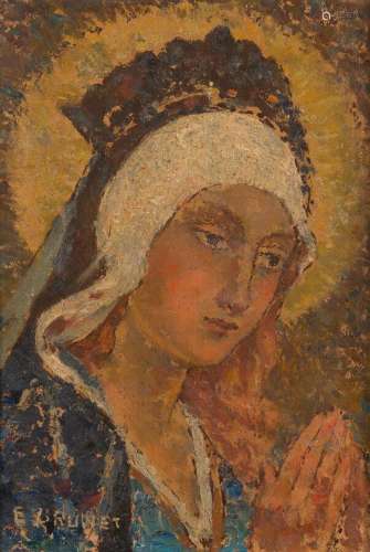 Émile BRUNET (1869-1943)
Vierge en prière
Huile sur carton s...