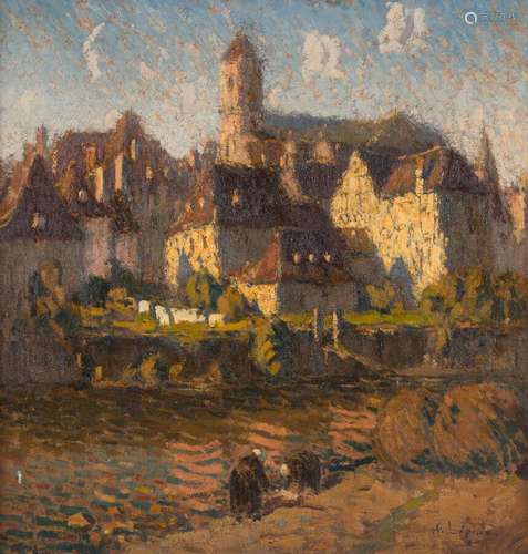 Joseph LÉPINE (1867-1943)
Village au bord de la rivière : Ar...