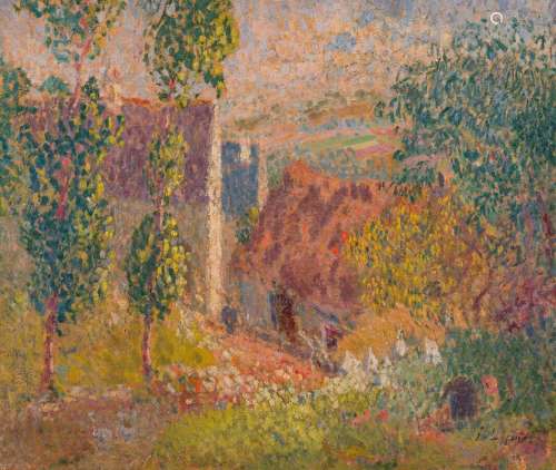Joseph LÉPINE (1867-1943)
Paysage des granges à Corrèze
Huil...