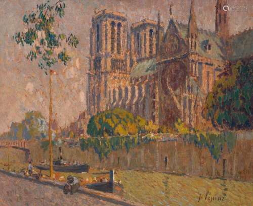 Joseph LÉPINE (1867-1943)
Notre-Dame de Paris
Huile sur papi...