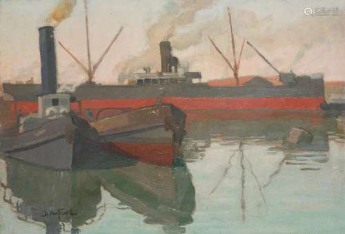 Jean AUFORT (1898-1988)
Les docks de Bordeaux 1
Huile sur pa...