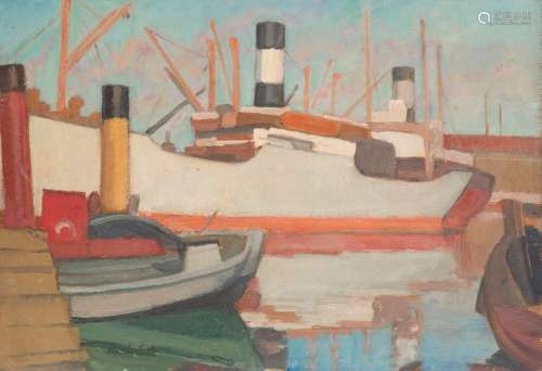 Jean AUFORT (1898-1988)
Les docks de Bordeaux 2
Huile sur pa...