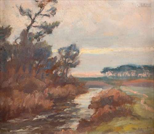 Marius GUEIT (1877-1956)
Ruisseau au bord d'un bois près...