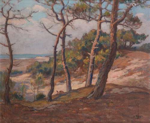 Marius GUEIT (1877-1956)
Pins et océan
Huile sur toile signé...