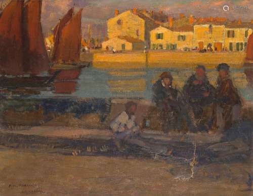 Francois-Maurice ROGANEAU (1883-1973)
Le port de la Chaume
H...