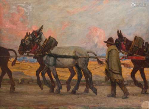 René-Maxime CHOQUET (1872-1958)
Attelage de mules
Huile sur ...