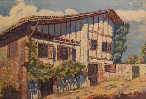 Jean ETCHEVERRIGARAY (1877-1952)
Ferme basque
Huile sur pann...