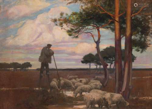 Alex LIZAL (1878-1915)
Dans la Grande Lande, 1901
Huile sur ...