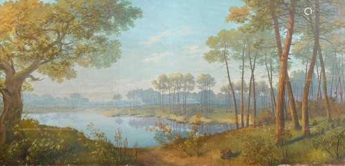 Henri TAYAN (1855-1931)
Etang dans la forêt landaise
Huile s...