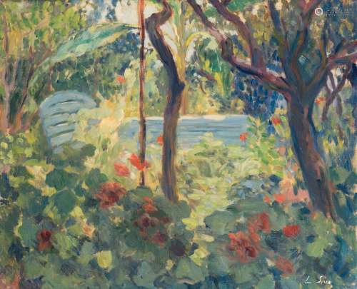 Louis SUE (1875-1968)
Jardin à Neyrac
Huile sur toile signée...