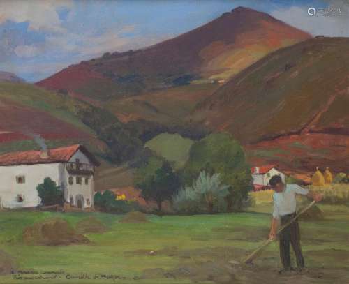 Camille DE BUZON (1885-1954)
Les foins, pays basque
Huile su...