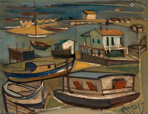Charles-Robert VALLET (1907-1993)
Ancien port de Piraillan
H...