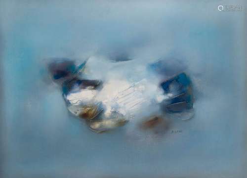 Marcel PISTRE (1917-1987)
Composition à fond gris/bleu
Huile...