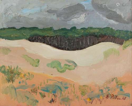 Andrée POLLIER (1916-2009)
La dune, 1945
Huile sur toile sig...