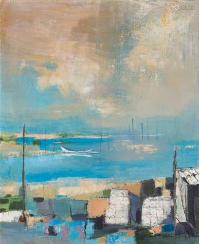 Pierre MALRIEUX (Né en 1920)
Vue du bassin, 1989
Huile sur t...