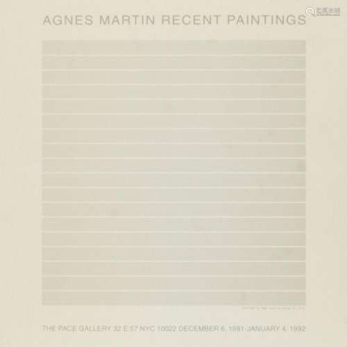 Martin, Agnes - Amerikanische Moderne - Minimalismus - o.T. ...