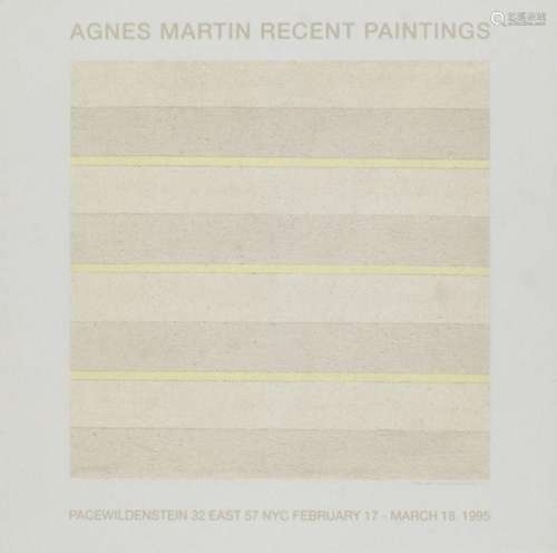 Martin, Agnes - Amerikanische Moderne - Minimalismus - o.T. ...