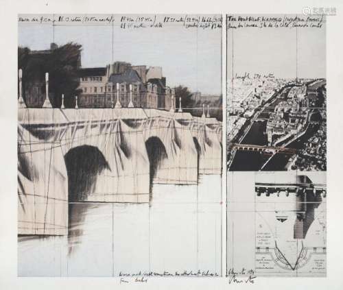 Christo (d. i. Chr. Javacheff) - - The Pont Neuf wrapped, pr...