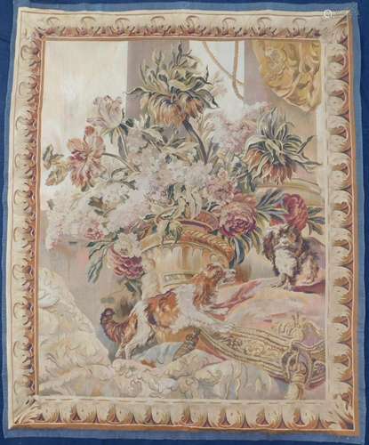 Aubusson Tapisserie. Wandteppich. Antik um 1880.