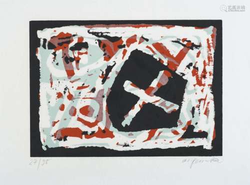 Penck (eig. Ralf Winkler), A.R. - - Pentagon X. 1995. Farbho...