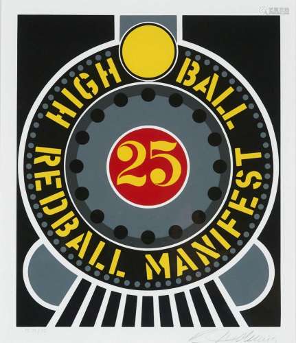Indiana, Robert - Pop Art - Highball on Redball Manifest. 19...