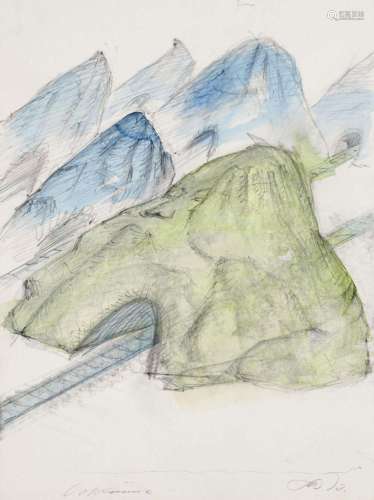 Wewerka, Stefan - - Urträume. 1971. Aquarell und Graphit auf...