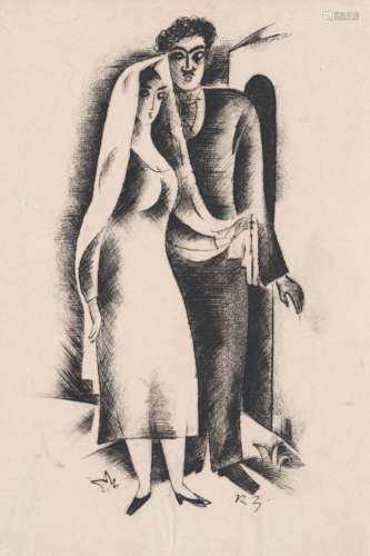 Ziegler, Richard - Expressionismus - Italienisches Paar. 192...