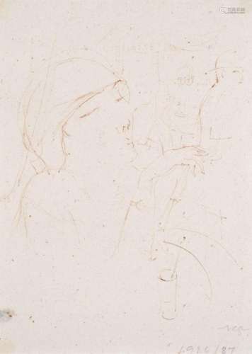 Ziegler, Richard - Expressionismus - o.T. (Frau mit Café). 1...