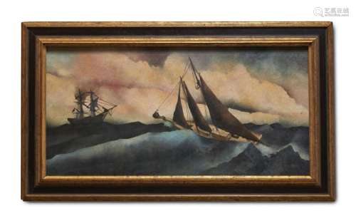 Feininger, Theodore Lux - - Midway Island. 1930. Öl auf Lein...