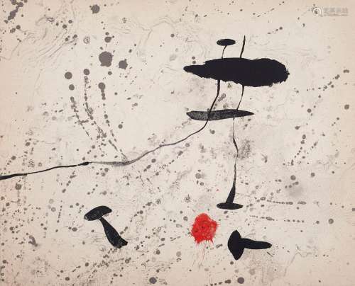 Miró, Joan - - Tracé sur l'eau. Suite d'aquarelles...