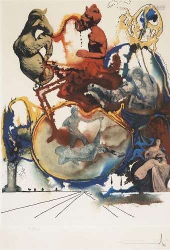 Dalí, Salvador - Surrealismus - Heroic. 1973. Farblithograph...