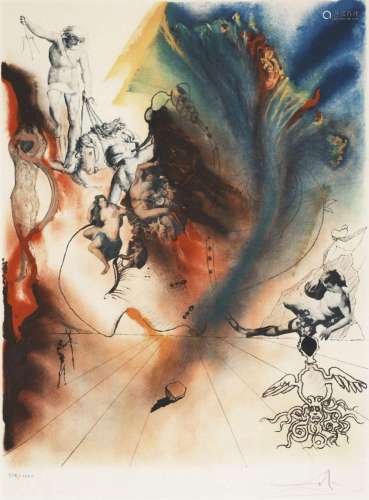 Dalí, Salvador - Surrealismus - Romantic. 1973. Farblithogra...