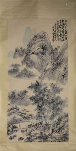 A Chinese Scroll Painting by Pu Hua