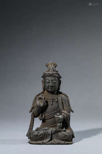 A Chinese Bronze Mahavairocana Statue