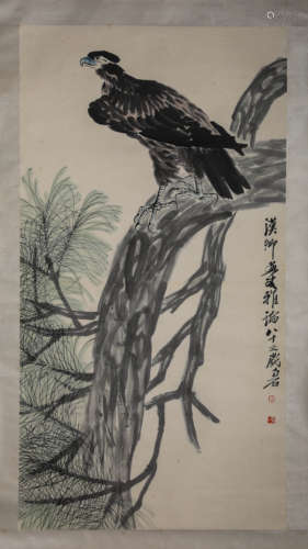 A Chinese Scroll Painting by Qi Bai Shi