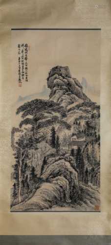 A Chinese Scroll Painting by Wu Zheng