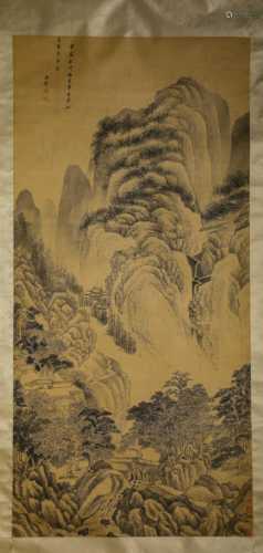 A Chinese Scroll Painting by Wang Jian