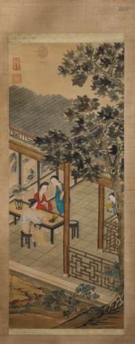 A Chinese Scroll Painting by Leng Mei